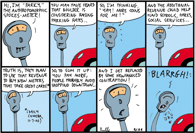 parking meter comic cartoon