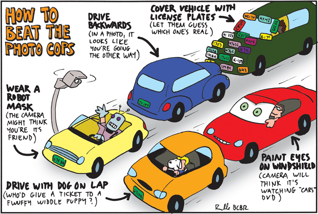 photo radar  comic cartoon