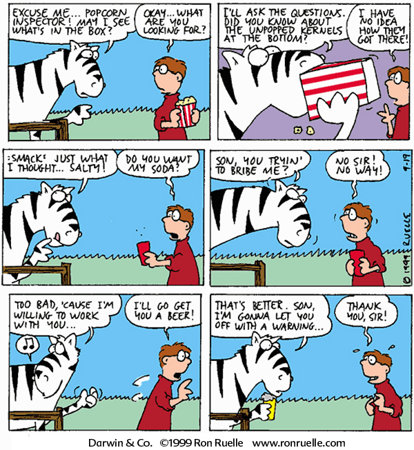 popcorn scam comic cartoon