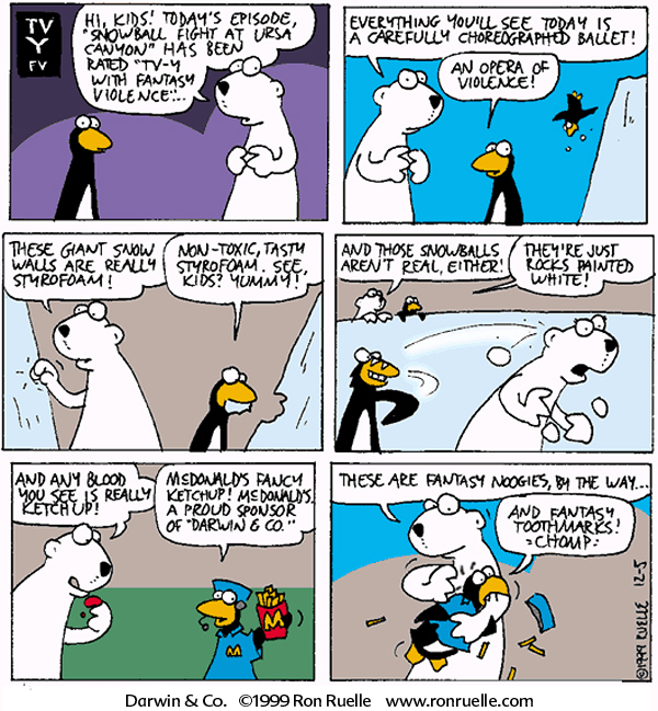 snowball fight comic cartoon