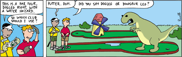 miniature golf comic cartoon