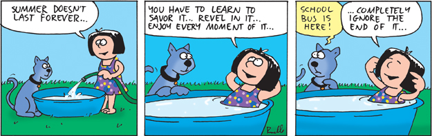 first day school last day summer comic cartoon