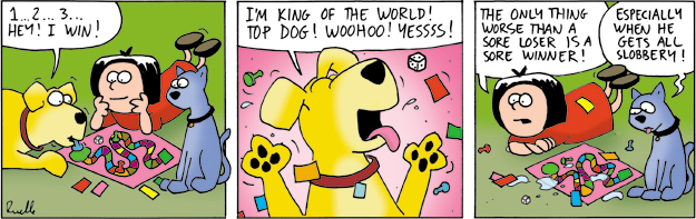 sore winer board game comic cartoon