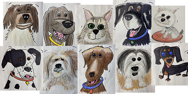 pet caricatures