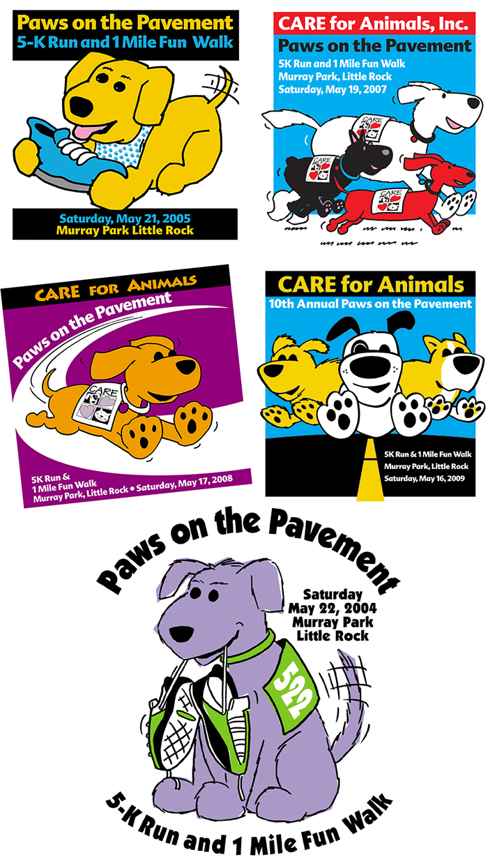 paws on the pavement logos